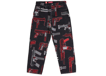 Supreme Guns Embroidered Loose Fit Jean Washed Black - product view 2