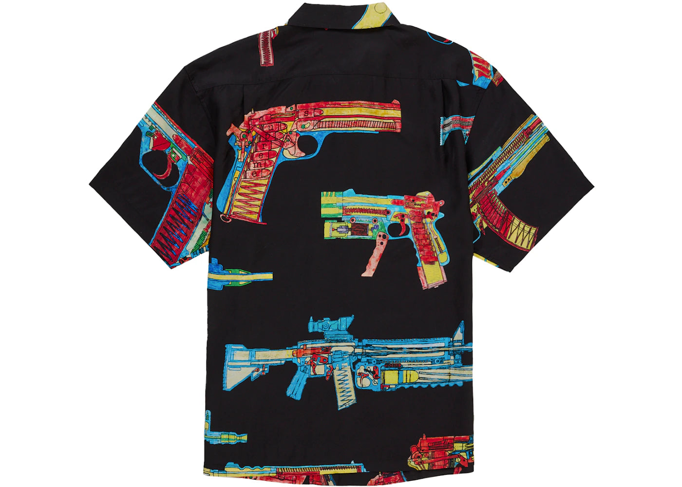 Supreme Guns Silk S/S Shirt Black - vue secondaire A