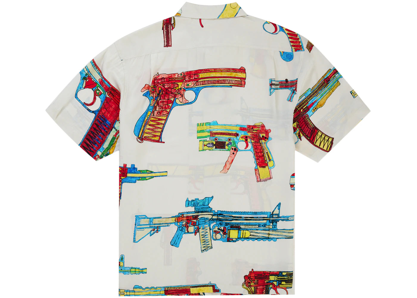 Supreme Guns Silk S/S Shirt White - vue secondaire B
