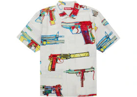 Supreme Guns Silk S/S Shirt White - vue 360