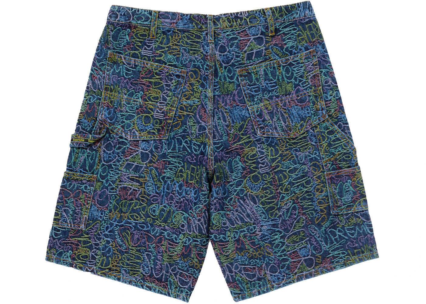 Supreme Handwriting Double Knee Denim Short Indigo - vue secondaire B