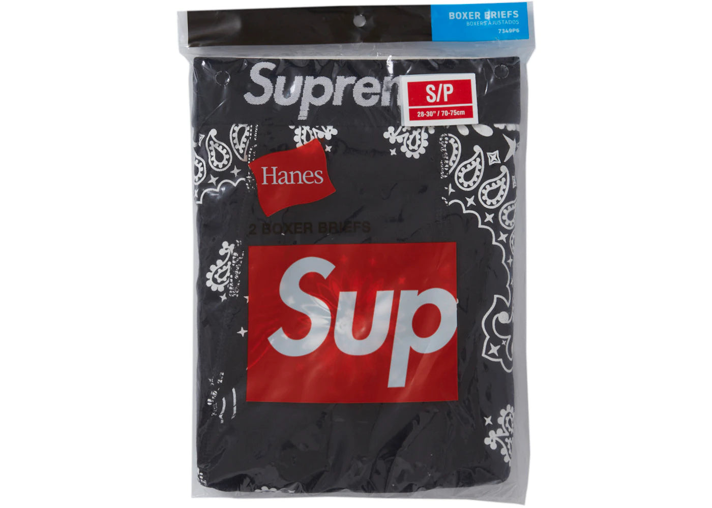 Supreme Hanes Bandana Boxer Briefs (2 Pack) Black - vue secondaire A