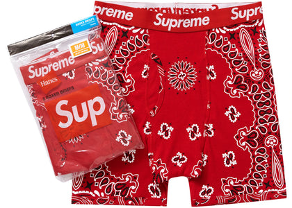 Supreme Hanes Bandana Boxer Briefs (2 Pack) Red - product view 2