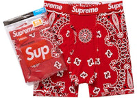 Supreme Hanes Bandana Boxer Briefs (2 Pack) Red