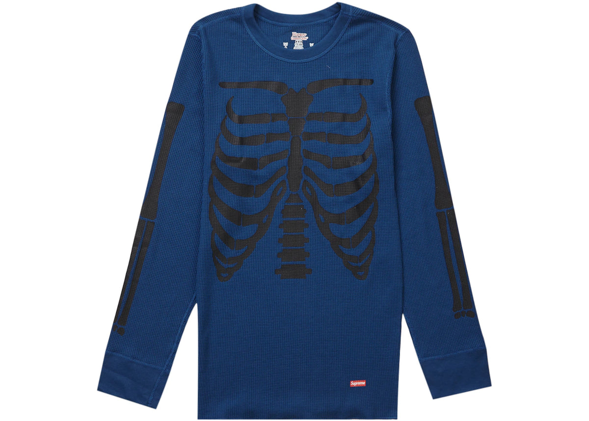 Supreme Hanes Bones Thermal Crew (1 Pack) Blue - vue secondaire B