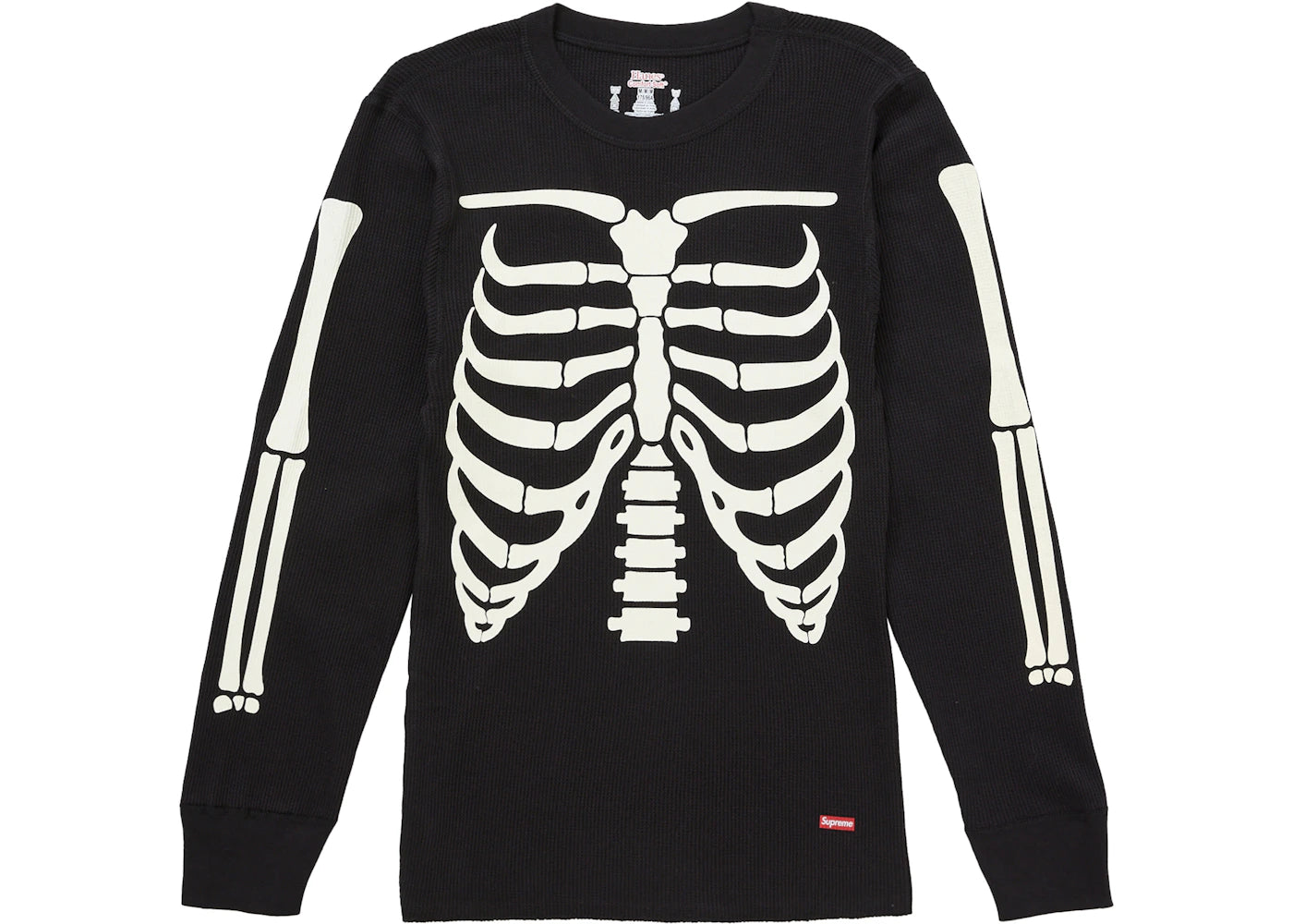 Supreme Hanes Bones Thermal Crew FW25 (1 Pack) Black - vue secondaire B