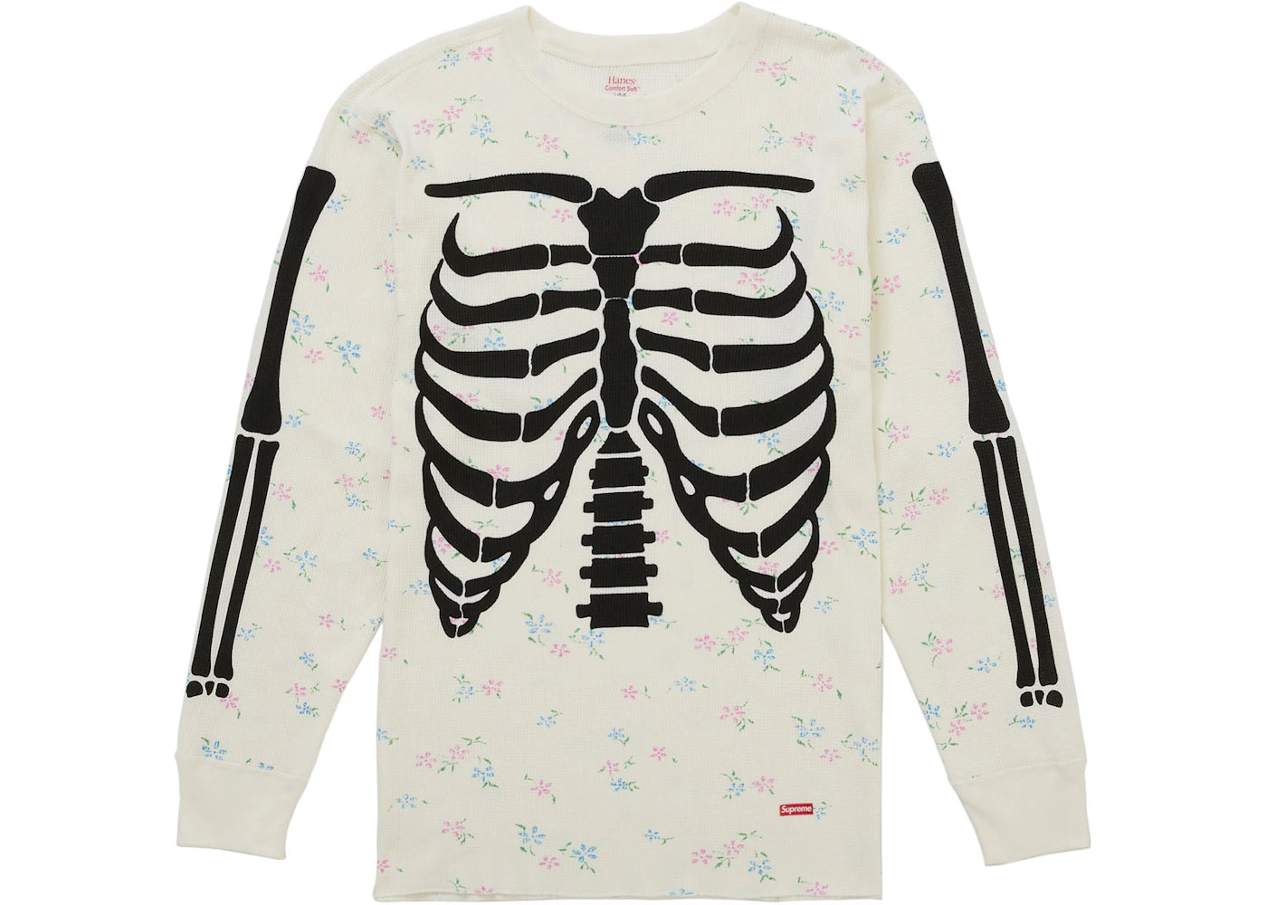 Supreme Hanes Bones Thermal Crew FW25 (1 Pack) Floral - vue secondaire A