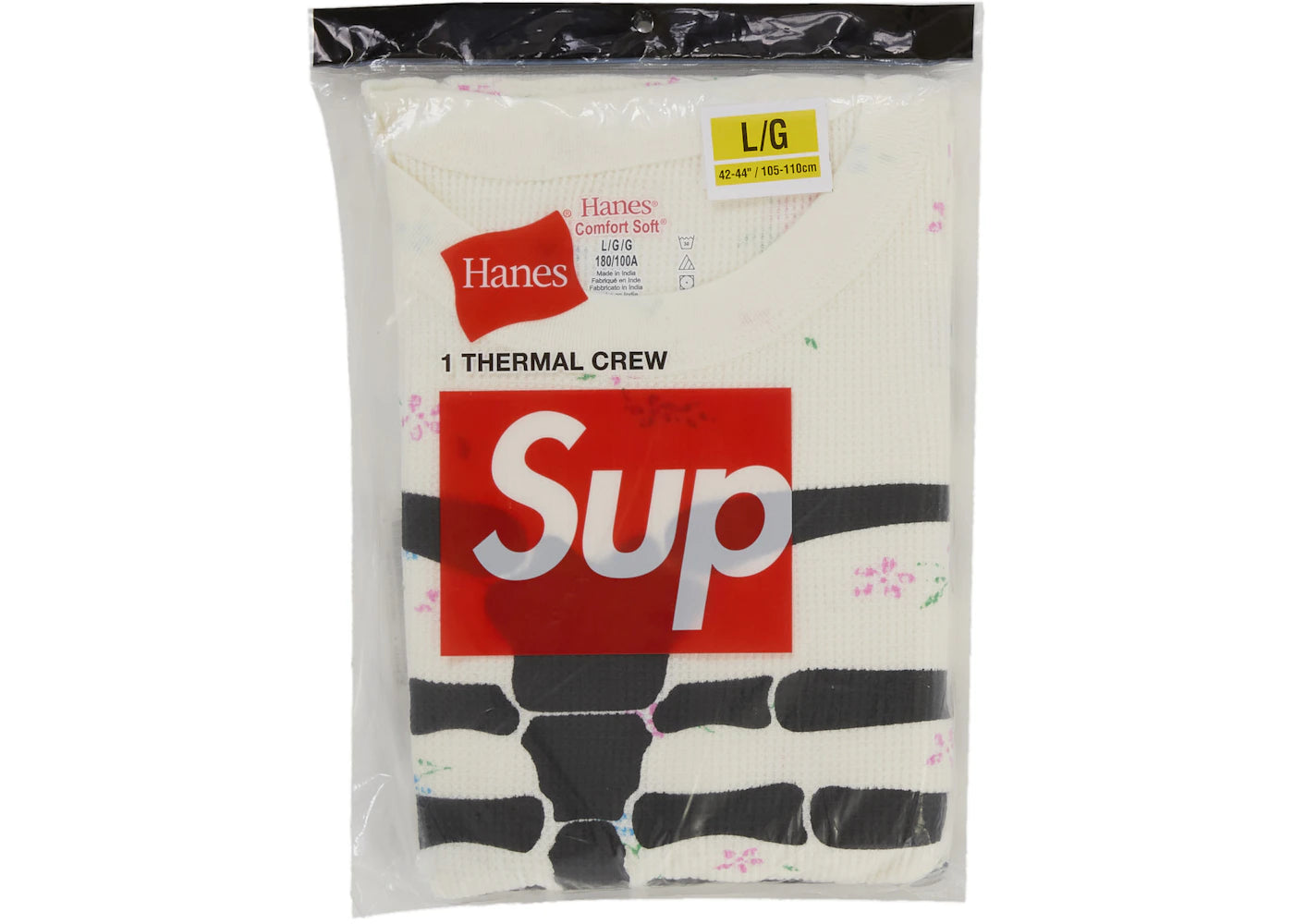 Supreme Hanes Bones Thermal Crew FW25 (1 Pack) Floral - vue secondaire B
