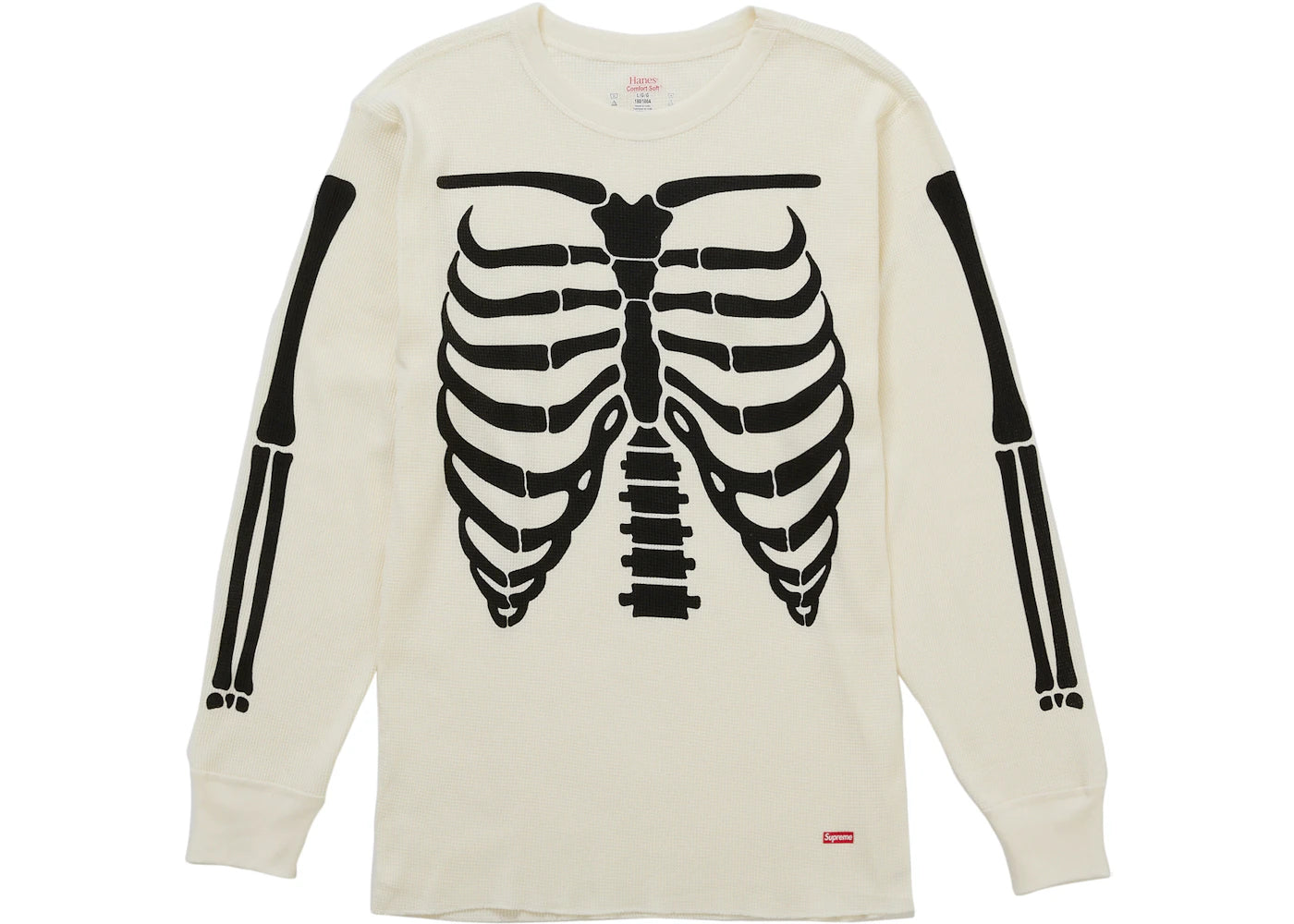 Supreme Hanes Bones Thermal Crew FW25 (1 Pack) White - vue secondaire B