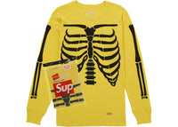 Supreme Hanes Bones Thermal Crew FW25 (1 Stück) Gelb