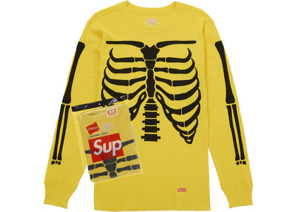 Supreme Hanes Bones Thermal Crew FW25 (1 Pack) Yellow - authentic Supreme product