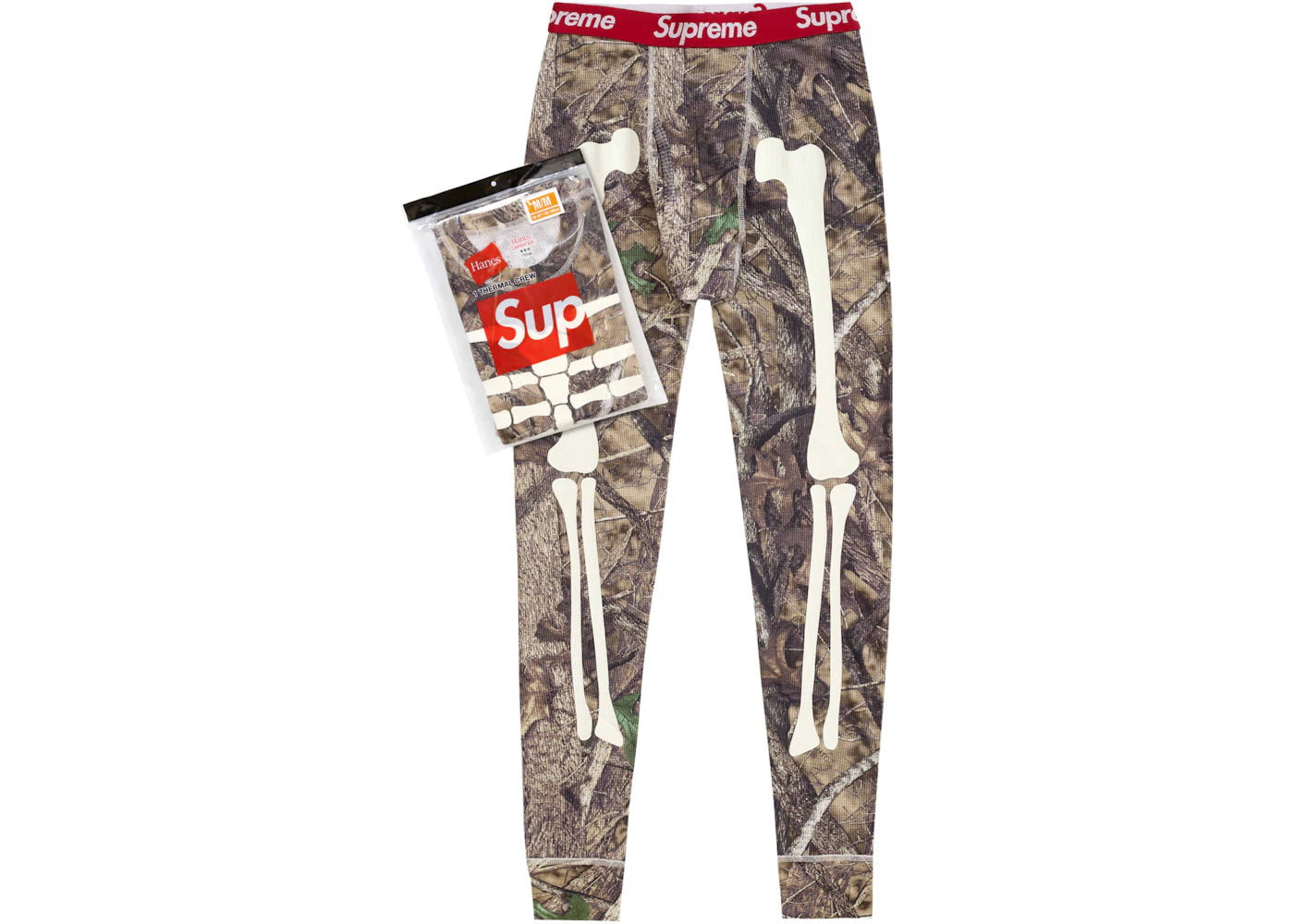 Supreme Hanes Bones Thermal Pant 1 Pack Woodland Camo - vue secondaire A