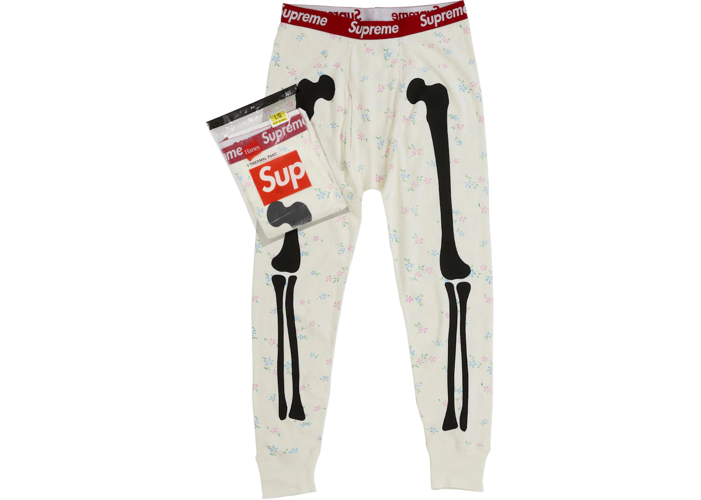 Supreme Hanes Bones Thermal Pant FW25 (1 Pack) Floral - vue secondaire A