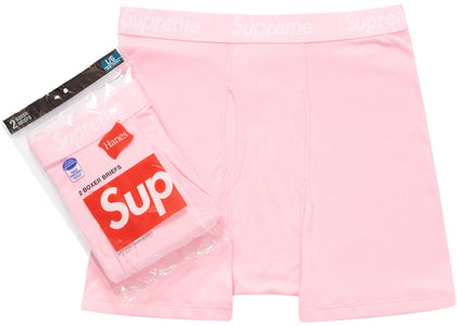 Supreme Hanes Boxer Briefs (2 Pack) Pink sneakers - authentic Supreme shoes