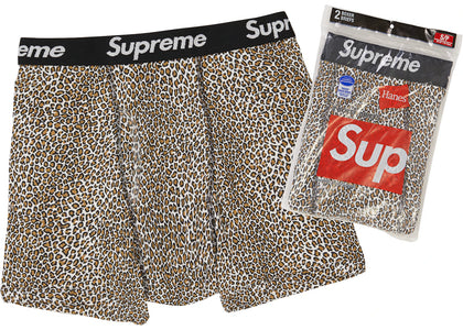 Supreme Hanes Leopard Boxer Briefs (2 Pack) Leopard - authentic Supreme product