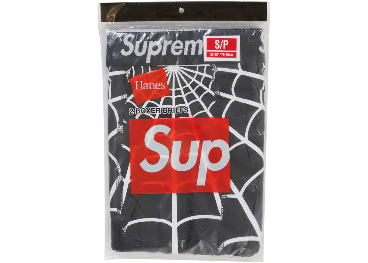 Supreme Hanes Spider-Man Boxer Briefs (2 Pack) Black - vue secondaire B