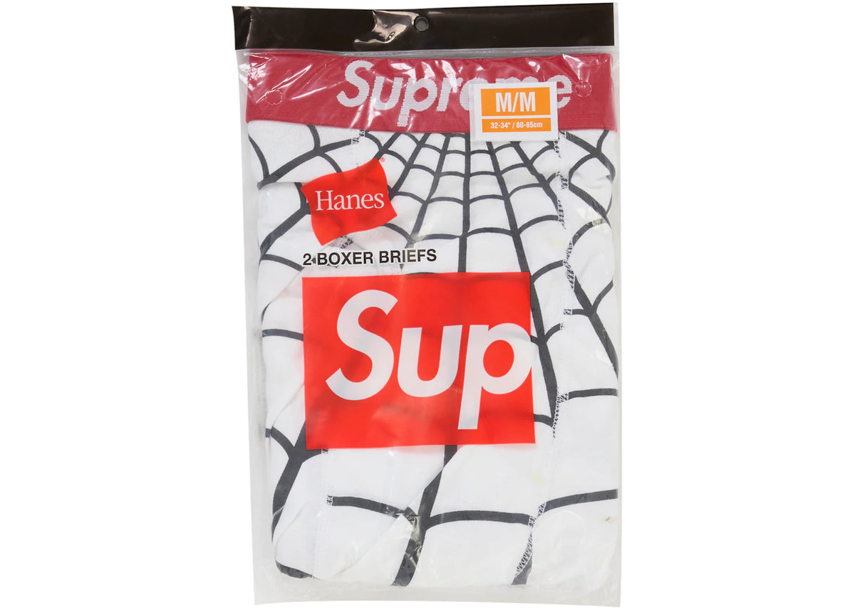 Supreme Hanes Spider-Man Boxer Briefs (2 Pack) White - vue secondaire B