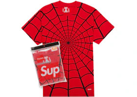 Supreme Hanes Spider-Man Tagless Tees (2 Pack) Red - vue 360