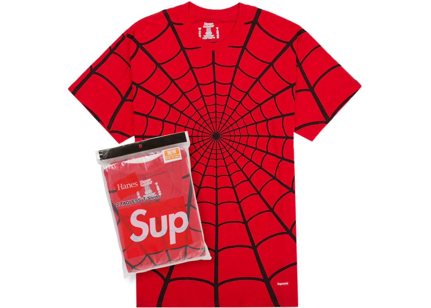 Supreme Hanes Spider-Man Tagless Tees (2 Pack) Red - vue secondaire A