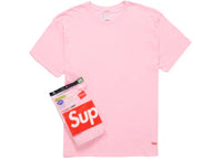 Supreme Hanes Tagless Tees (2 Pack) Pink