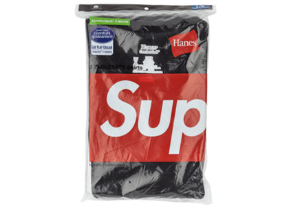 Supreme Hanes Tagless Tees (3 Pack) Black sneakers - authentic Supreme shoes