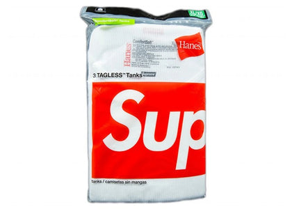 Supreme Hanes Tank Top (3 Pack) White - authentic Supreme product