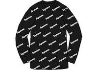 Supreme Hanes Thermal Crew (1 Pack) Black Logos