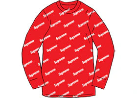 Supreme Hanes Thermal Crew (1 Pack) Red Logos
