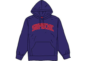 Supreme Hearts Arc Hooded Sweatshirt Washed Navy