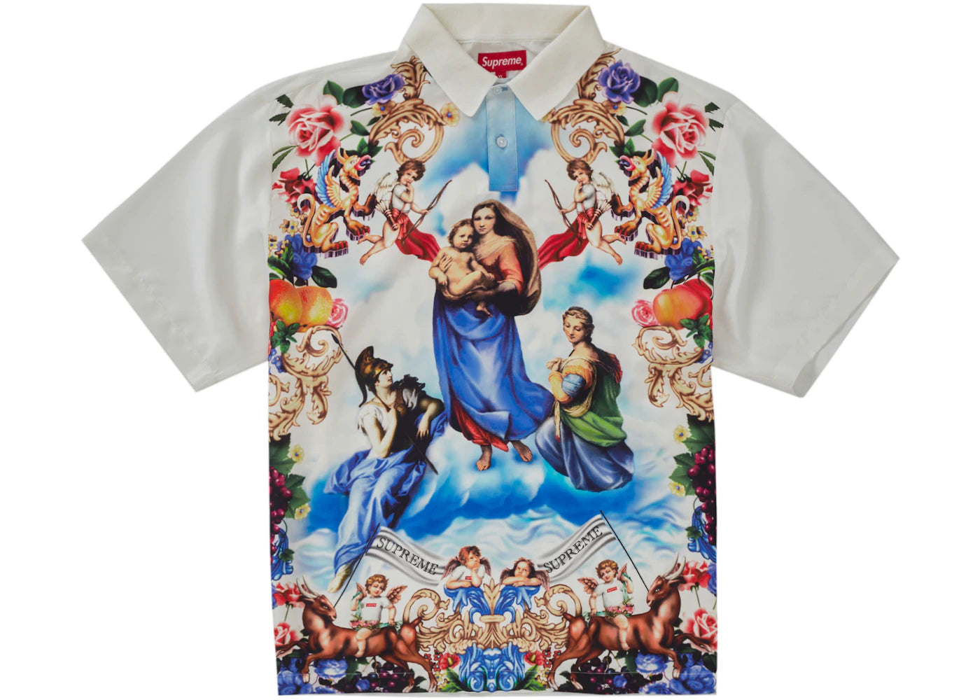 Supreme Heavenly Silk Polo White - vue secondaire A