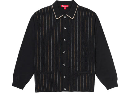 Supreme Herringbone Cardigan Black - product view 2