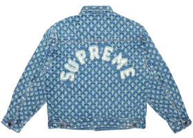 Supreme Hole Punch Denim Trucker Jacket Blue