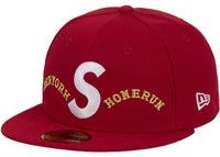 Supreme Homerun S Logo New Era 59Fifty Hat Red