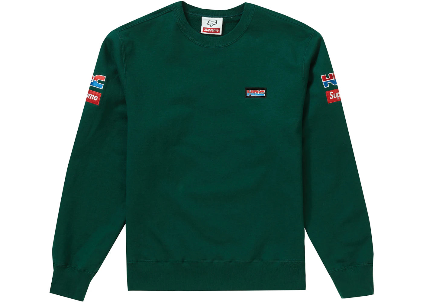 Supreme Honda Fox Racing Crewneck Dark Green - vue secondaire A