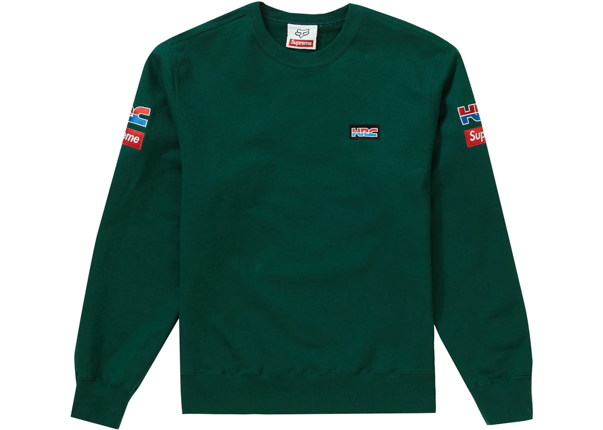Supreme Honda Fox Racing Crewneck Dark Green - vue 360