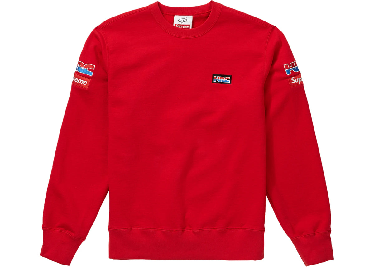 Supreme Honda Fox Racing Crewneck Red - vue secondaire A