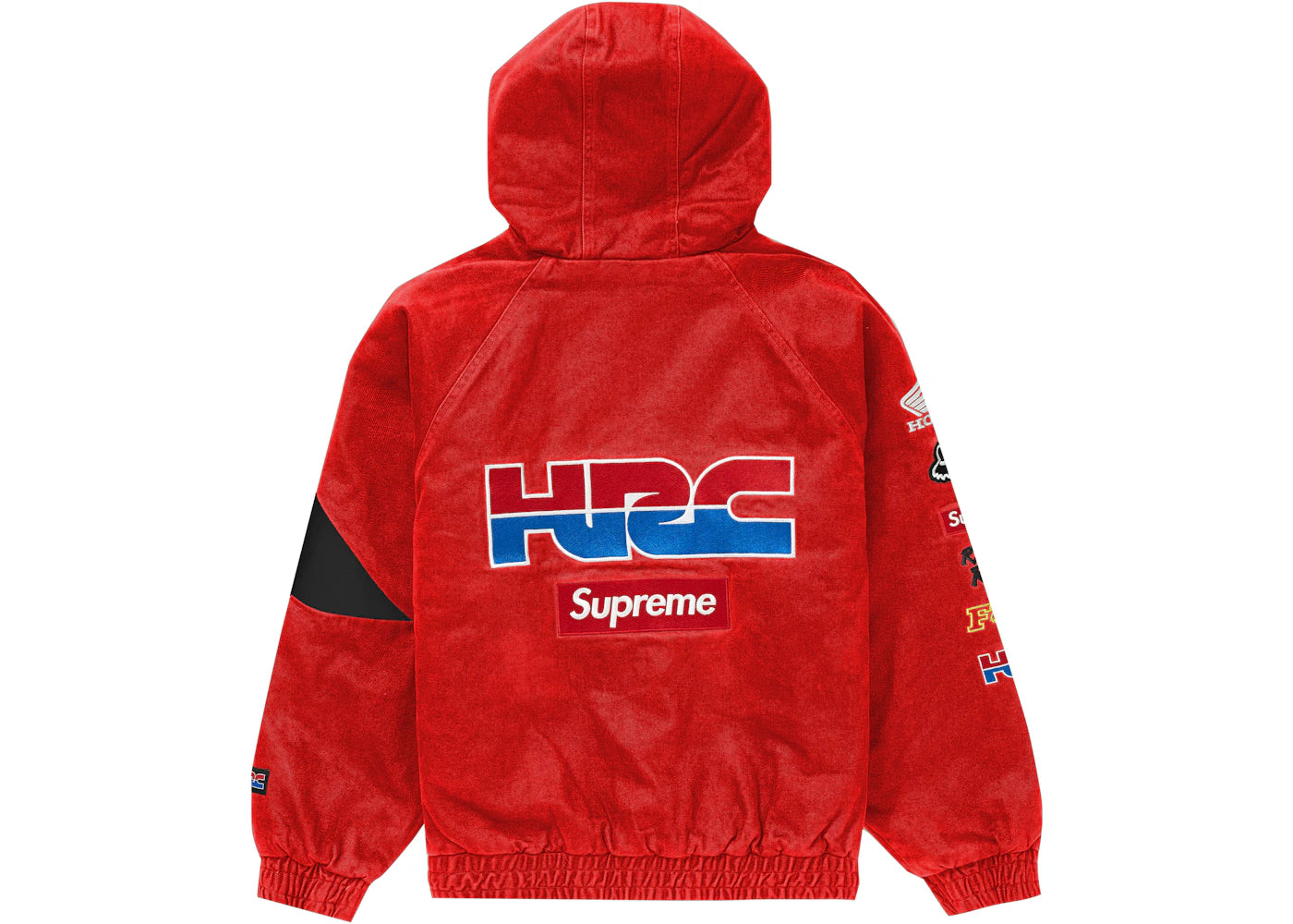 Supreme Honda Fox Racing Puffy Zip Up Jacket Red - vue secondaire B