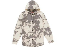 Supreme Hooded Denim Shirt Bleached