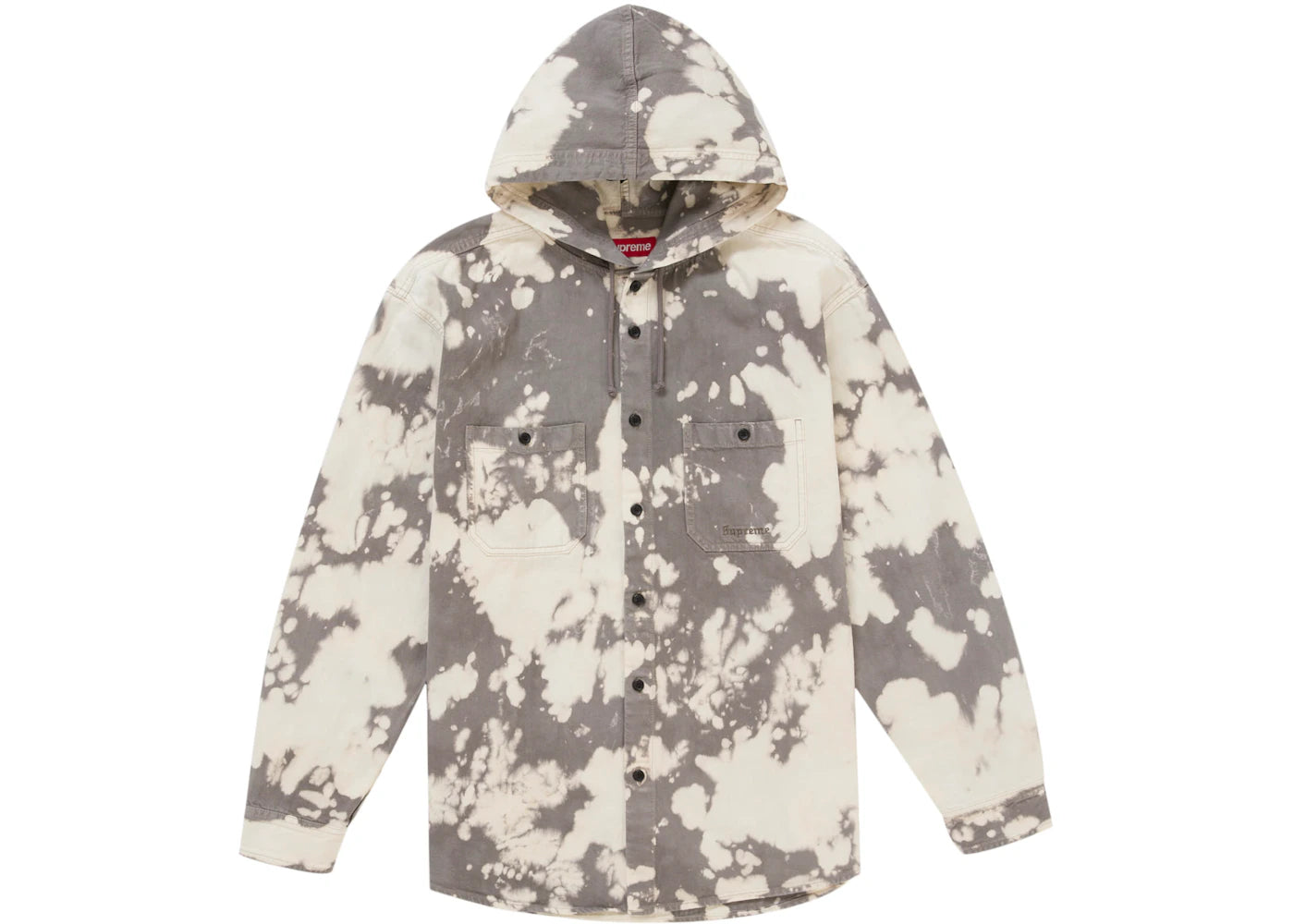 Supreme Hooded Denim Shirt Bleached - vue secondaire A