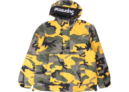 Supreme Hooded Logo Half Zip Pullover Yellow Camo - authentic Supreme product