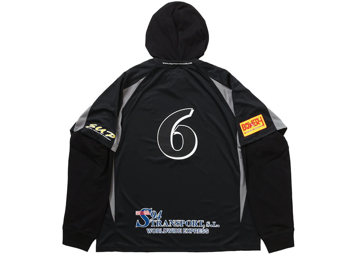 Supreme Hooded Soccer Jersey Black - vue secondaire B