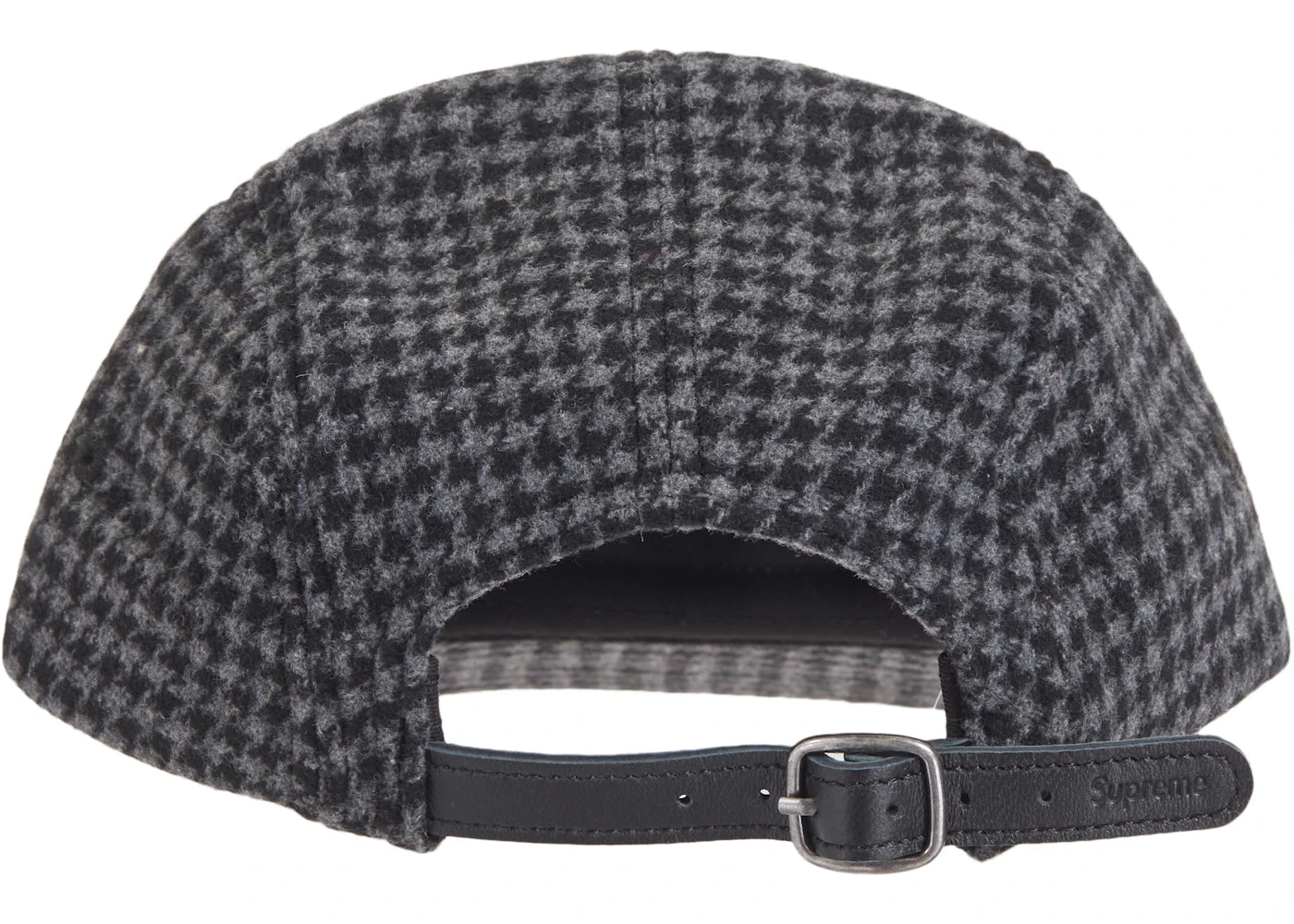 Supreme Houndstooth Wool Camp Cap Black - vue secondaire B