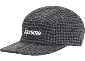Supreme Houndstooth Wool Camp Cap Black - authentic Supreme product