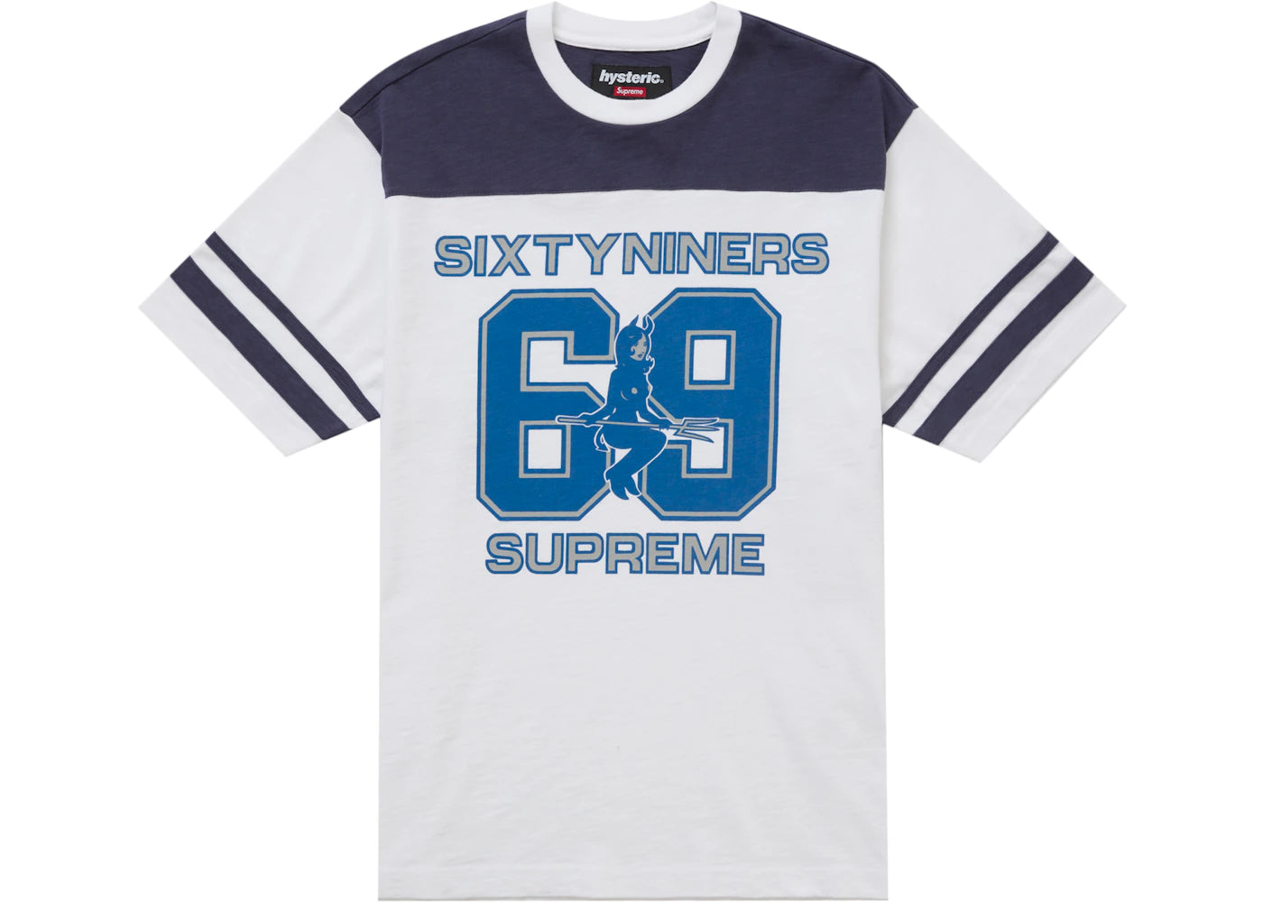 Supreme Hysteric Glamour 69 Football Top White - vue secondaire A