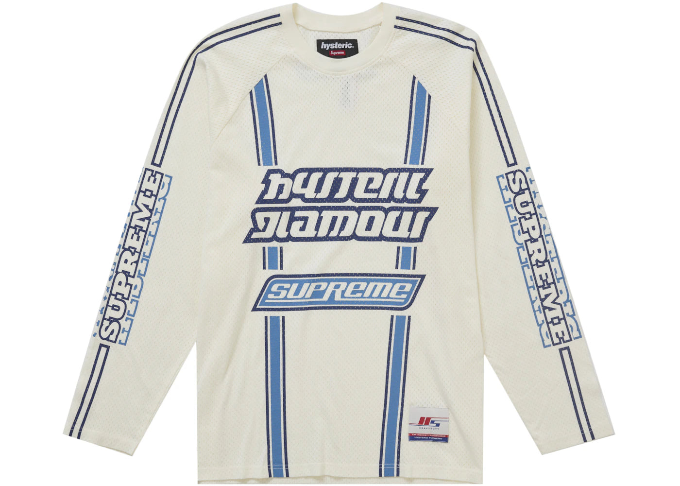Supreme Hysteric Glamour Mesh L/S Top White - vue 360