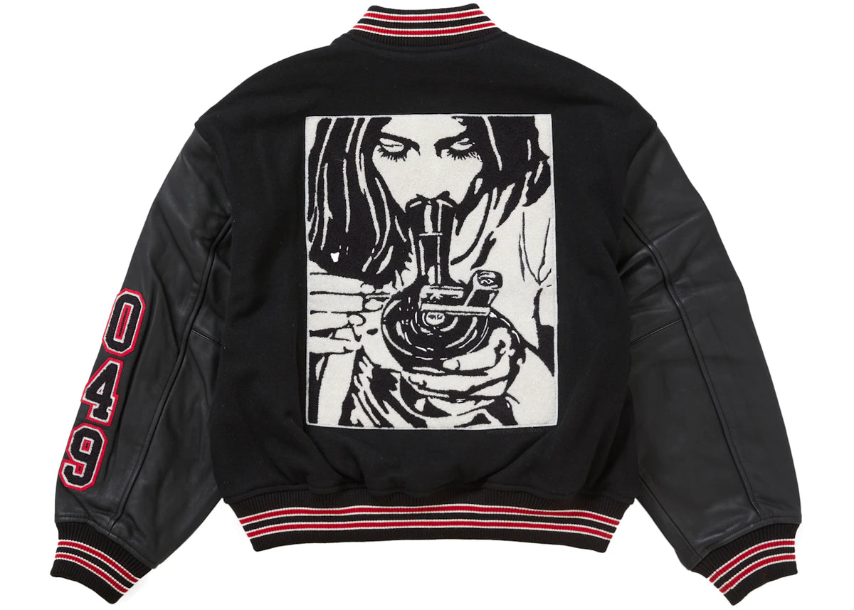 Supreme Hysteric Glamour Varsity Jacket Black - vue secondaire B