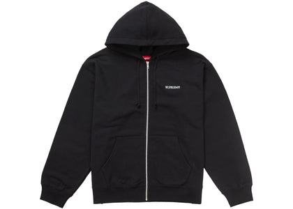 Supreme IDGAF Zip Up Hooded Sweatshirt Black - apparel view 2