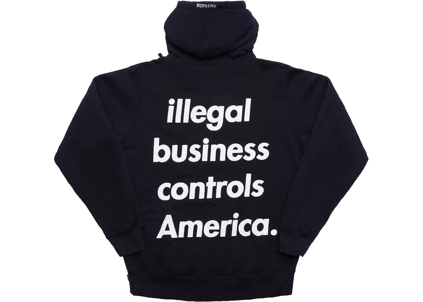 Supreme Illegal Business Hooded Sweatshirt Black - vue secondaire B