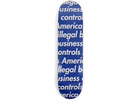 Supreme Illegal Business Skateboard Deck Blue - vue 360