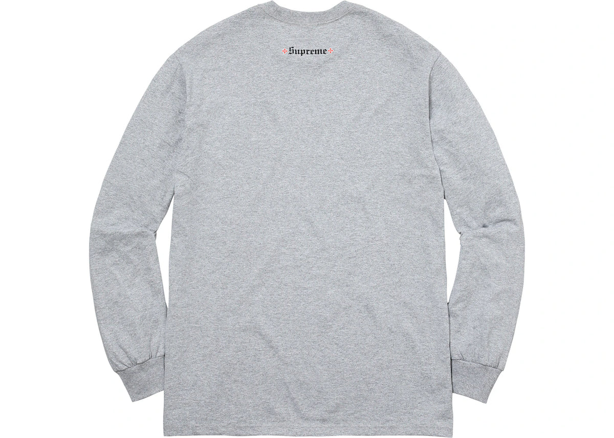 Supreme Independent Fuck the Rest L/S Tee Heather Grey - vue secondaire B